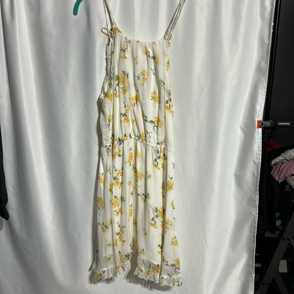 Abercrombie & Fitch yellow floral Print Summer Dress Size XS - Picture 1 of 9